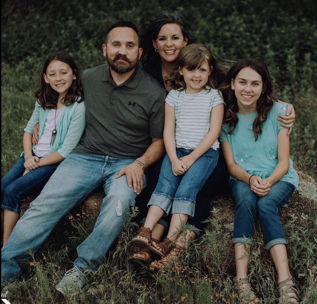 Elder Josh Mallow with his wife Lainie and their children Haylee, Harper, and Hunter.